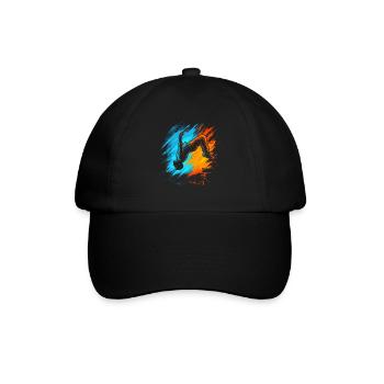 Freerunning Freerunner Herren Parkour Kinder - Baseballkappe - Schwarz/Schwarz - Vorne