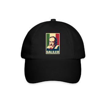 Galileo Galilei Italienischer Astronom Wissenschaftsgeschichte - Baseballkappe - Schwarz/Schwarz - Vorne