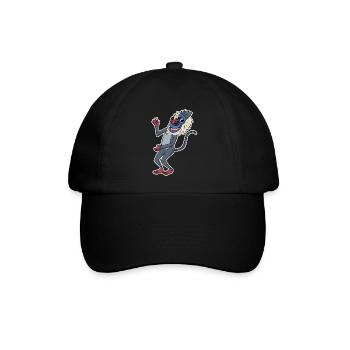 Paviane Affe Tier - Baseballkappe - Schwarz/Schwarz - Vorne