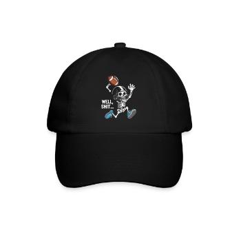 Well Shit Skeleton Lost American Football Hallowee - Baseballkappe - Schwarz/Schwarz - Vorne