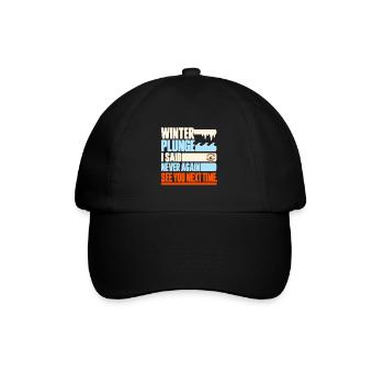 Winter Sprung Kaltwasser-challenge Schwimmfinisher - Baseballkappe - Schwarz/Schwarz - Vorne