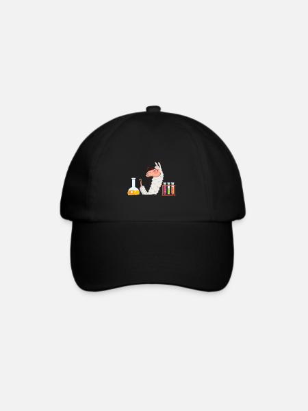 Alpaka Lehrer - Baseballkappe - Schwarz/Schwarz
