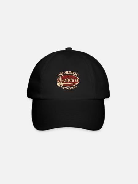 Busfahrer 100% Original Busfahrer - Baseballkappe - Schwarz/Schwarz