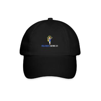 Millionär vor 50! - Baseballkappe - Schwarz/Schwarz - Vorne
