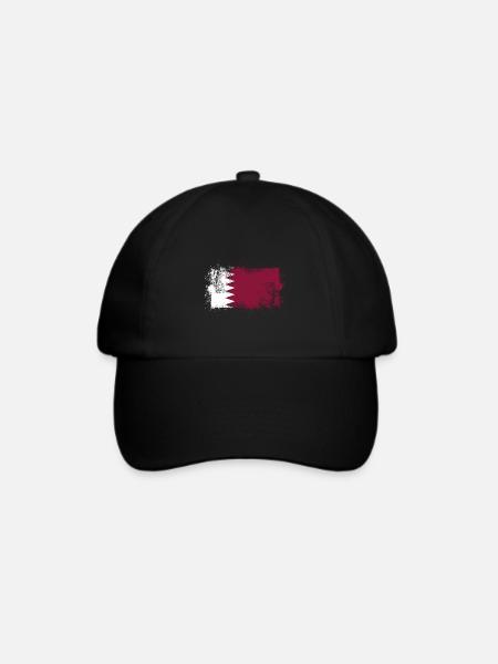 Katar - Baseballkappe - Schwarz/Schwarz