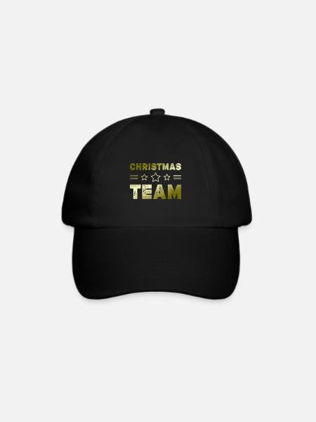 Christmas Team - Baseballkappe - Schwarz/Schwarz