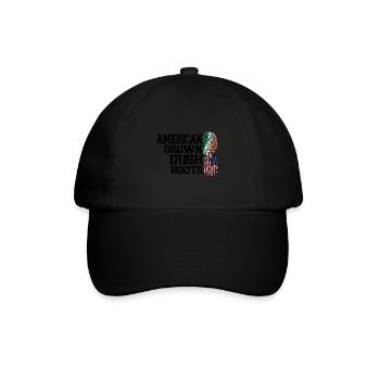 Irland Irisch Irische Wurzeln Geschenk - Baseballkappe - Schwarz/Schwarz - Vorne