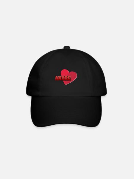Geschenk für Andre - Baseballkappe - Schwarz/Schwarz