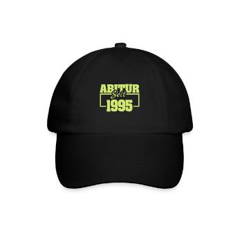 Abiturient 1995 - Baseballkappe - Schwarz/Schwarz - Vorne