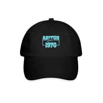 Abiturient 1970 - Baseballkappe - Schwarz/Schwarz - Vorne
