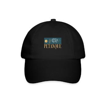 Petanque Petanque Geschenke für einen Petanque - Baseballkappe - Schwarz/Schwarz - Vorne