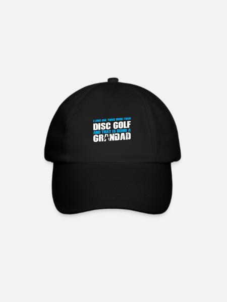 Discgolfer Discgolf Discgolfing Geschenk - Baseballkappe - Schwarz/Schwarz