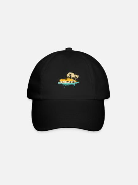 Urlaub Lanzarote - Baseballkappe - Schwarz/Schwarz