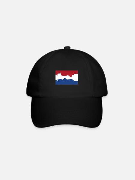 Niederlande - Baseballkappe - Schwarz/Schwarz