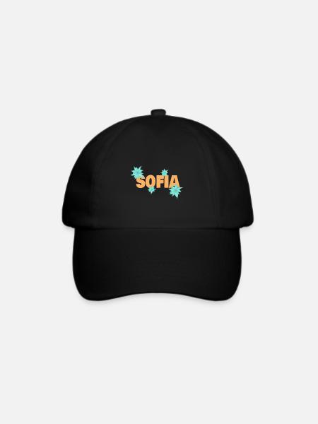 Geschenk für Sofia - Baseballkappe - Schwarz/Schwarz