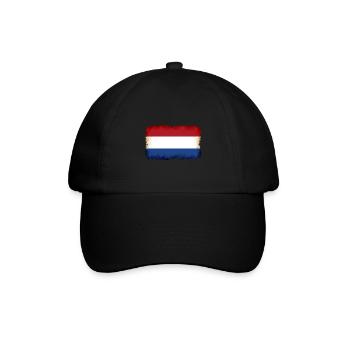 Niederlande als Niederlande - Baseballkappe - Schwarz/Schwarz - Vorne