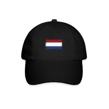 Niederlande als Niederlande - Baseballkappe - Schwarz/Schwarz - Vorne
