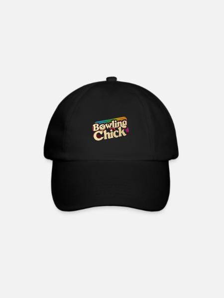 Bowling Chick 18 - Baseballkappe - Schwarz/Schwarz