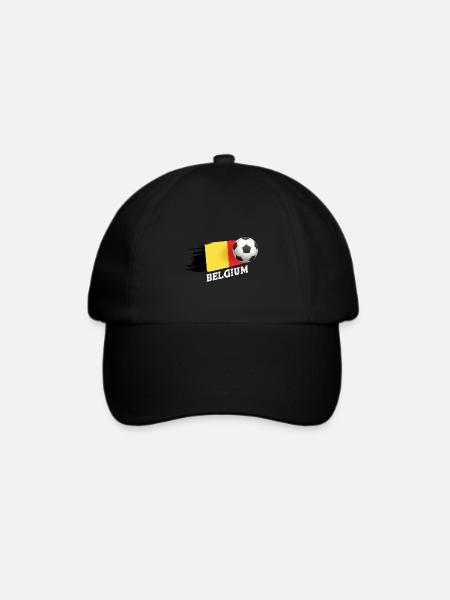 Belgien - Baseballkappe - Schwarz/Schwarz