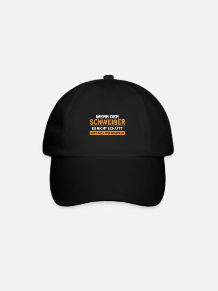 Schweißer Beruf Schweißarbeit Geschenk - Baseballkappe - Schwarz/Schwarz