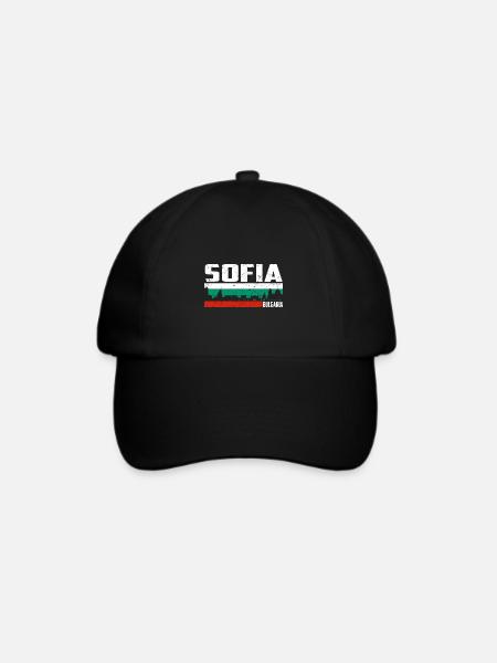 Sofia Bulgarien - Baseballkappe - Schwarz/Schwarz