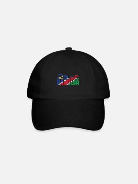 Namibia Afrika Shirt Geschenkidee - Baseballkappe - Schwarz/Schwarz