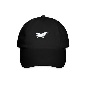 Weißwal Beluga Wal - Baseballkappe - Schwarz/Schwarz - Vorne