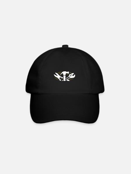 Handwerker - Baseballkappe - Schwarz/Schwarz