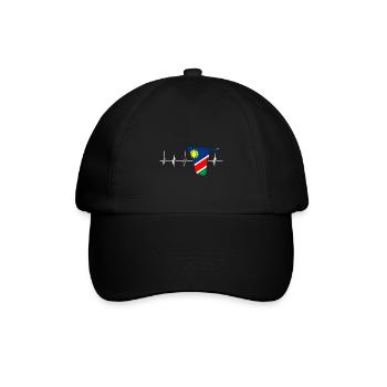 Namibia Afrika Shirt Geschenkidee - Baseballkappe - Schwarz/Schwarz - Vorne