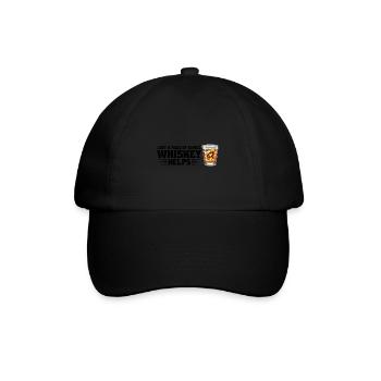 Whiskey trinken Whiskey trinken Whiskey Geschenk - Baseballkappe - Schwarz/Schwarz - Vorne