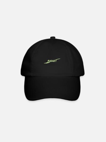August - Baseballkappe - Schwarz/Schwarz