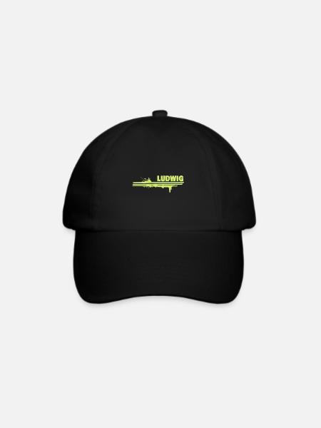 Geschenk für Ludwig - Baseballkappe - Schwarz/Schwarz