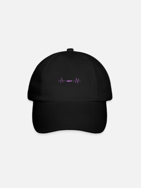 Vorname Lilly - Baseballkappe - Schwarz/Schwarz
