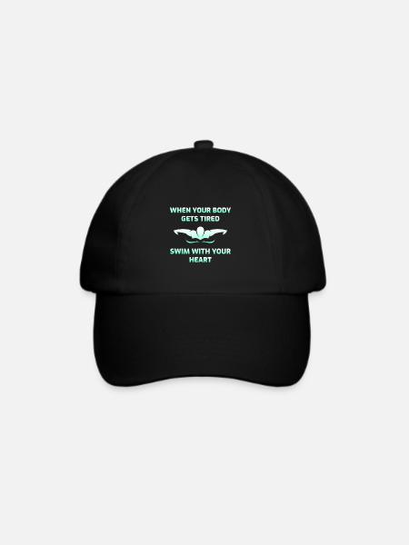 Schwimmen Schwimmen Schwimmer Geschenk - Baseballkappe - Schwarz/Schwarz