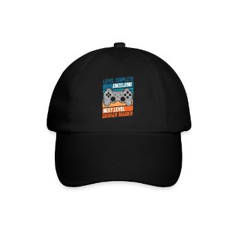 Level Complete Einzelkind Nextd Level Bruder Gamer - Baseballkappe - Schwarz/Schwarz - Vorne