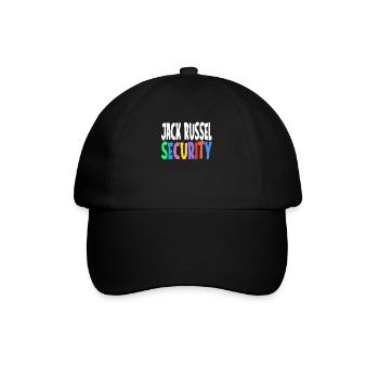 Jack Russel Sicherheit Diensthund Spruch Geschenk - Baseballkappe - Schwarz/Schwarz - Vorne
