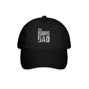 Reinigung Papa Sauber Hausfrau Reiniger Geschenk - Baseballkappe - Schwarz/Schwarz - Vorne