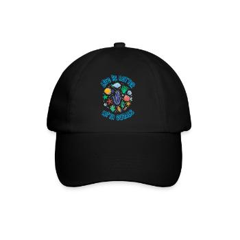Das Leben Ist Besser Mit Korallen, Aquarist - Baseballkappe - Schwarz/Schwarz - Vorne