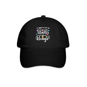 Bingo-Spieler, Bingo, Bingo-Kugeln - Baseballkappe - Schwarz/Schwarz - Vorne