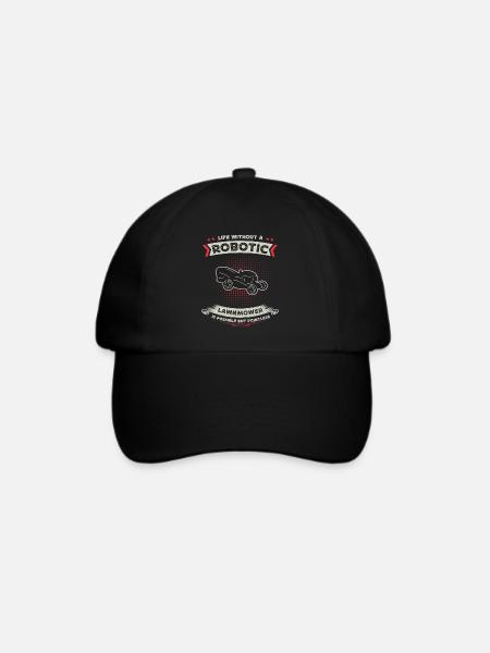 Mähroboter fan, Rasen Mähen - Baseballkappe - Schwarz/Schwarz