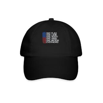 US -patriotische Zitate, Patriot, Patrioten - Baseballkappe - Schwarz/Schwarz - Vorne