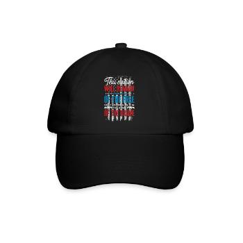 US -patriotische Zitate, Patriot, Patrioten - Baseballkappe - Schwarz/Schwarz - Vorne
