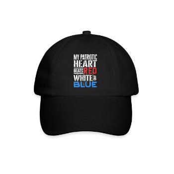 US -patriotische Zitate, Patriot, Patrioten - Baseballkappe - Schwarz/Schwarz - Vorne