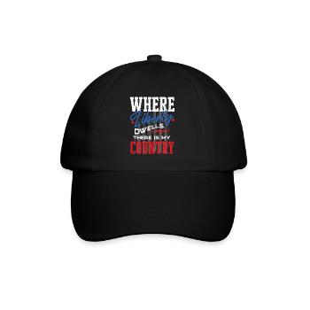 US -patriotische Zitate, Patriot, Patrioten - Baseballkappe - Schwarz/Schwarz - Vorne