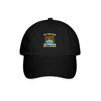 Strandurlaub am Meer Design Strandmotiv - Baseballkappe - Schwarz/Schwarz - Vorne