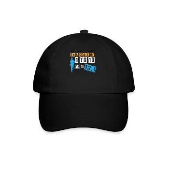 Halbmarathon, Marathon, Läufer - Baseballkappe - Schwarz/Schwarz - Vorne