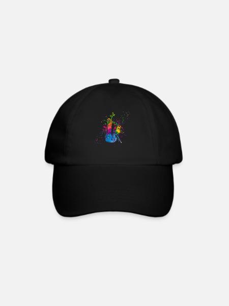 Geiger, Geige, Geige Spielen - Baseballkappe - Schwarz/Schwarz