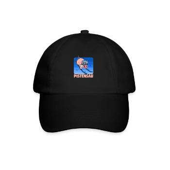 Skifahrer Pistensau Ski - Baseballkappe - Schwarz/Schwarz - Vorne