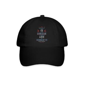 Mein Zirkus, Meine Affen - Baseballkappe - Schwarz/Schwarz - Vorne