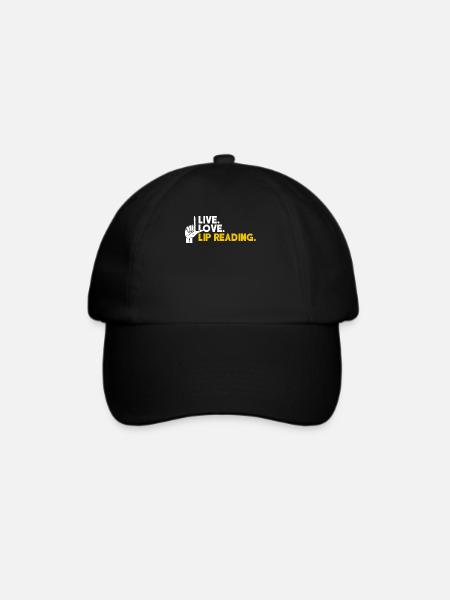 Deaf Pride, Audiologe, Fingerbuchstabieren - Baseballkappe - Schwarz/Schwarz